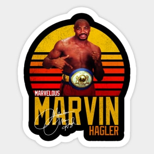 Marvelous Marvin Hagler Boxing Legend Signature Vintage Retro 80s 90s Bootleg Rap Style Sticker